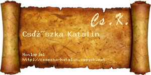 Császka Katalin névjegykártya